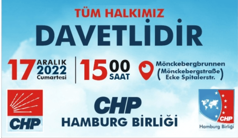 CHP Hamburg Birliği’nden davet: ‘Millet iradesine sahip çıkıyor’