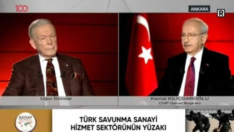 Kılıçdaroğlu konuşurken altta SADAT reklamı yayınlandı