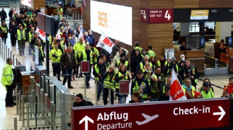 Hamburg ve Berlin Havalimanlarında iş bırakma eylemi