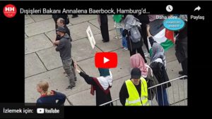 Baerbock Hamburg’da bağırarak konuşmak zorunda kaldı