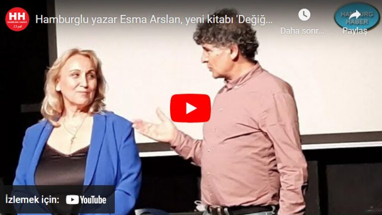 Hamburglu yazar Esma Arslan, yeni kitabı ‘Değiğişim’i sahneye taşıyarak tanıttı