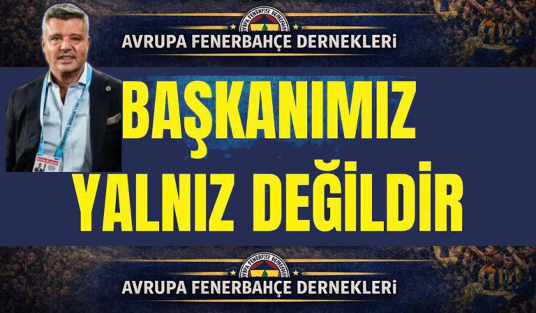Avrupa Fenerbahçe Dernekleri’nden Başkan Sadettin Saran’a Destek