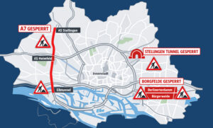 Hamburg’da Trafik Alarmı: A7 Otoyolu 55 Saat Kapanacak, Şehir İçinde Ek Yol Kısıtlamaları
