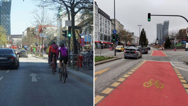 Reeperbahn’da Trafik Denemesi Başarılı: Bisiklet ve Otobüs Şeritleri Kalıcı Oluyor