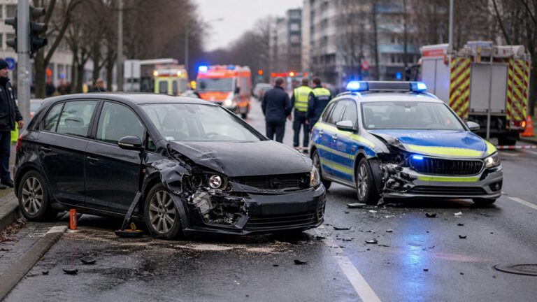 Billstedt’te polis aracı ile otomobil çarpıştı: Aralarında çocukların da bulunduğu 5 kişi yaralandı