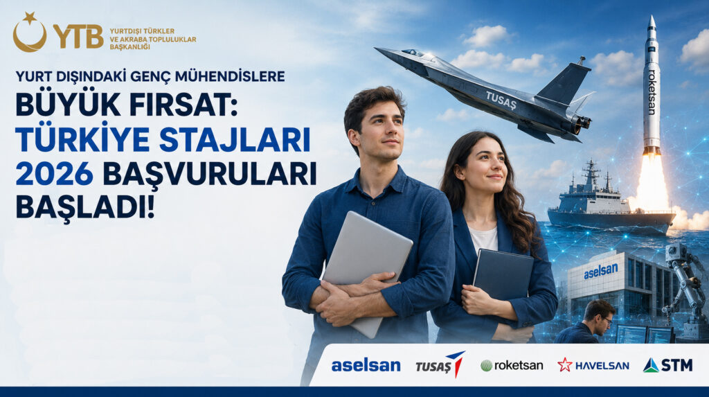 Yurt dışındaki genç mühendislere büyük fırsat: Türkiye Stajları 2026 başvuruları başladı
