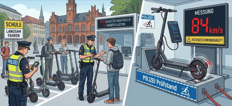 Harburg’da E-Scooter alarmı: Bir scooter 84 km/s hıza çıktı