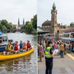 Hamburg sularında büyük denetim: Alkollü kano sürücüsü, kapasiteyi aşan vapur