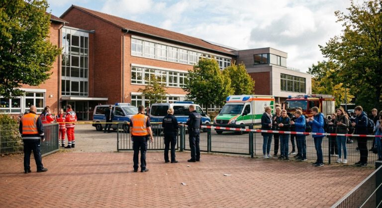Flintbek’te Okul Bahçesinde Patlama: 3 Öğrenci ve 1 Öğretmen Yaralandı