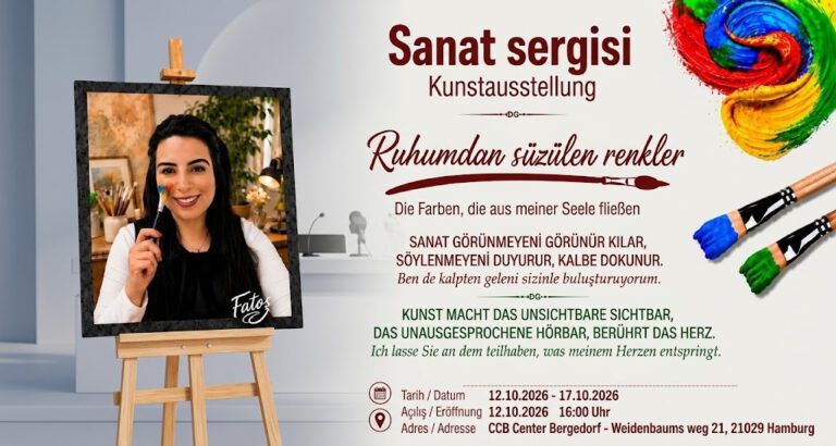 “Ruhumdan Süzülen Renkler” Hamburg’da Sanatseverlerle Buluşuyor
