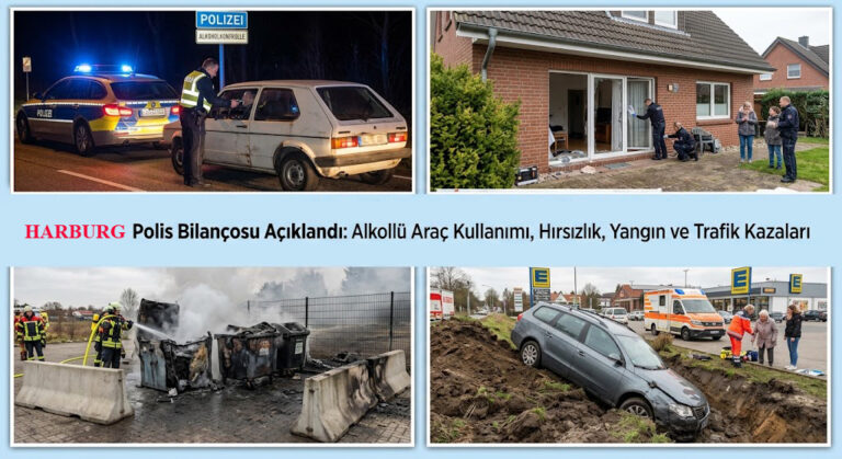 Harburg Bölgesinde Hafta Sonu: Kazalar, Hırsızlık ve Alkollü Sürücüler