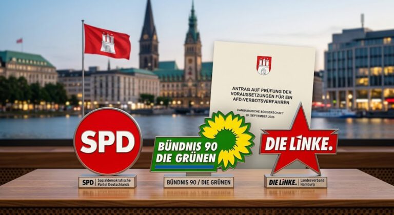 Hamburg’da SPD, Yeşiller ve Sol Parti’den kritik hamle: AfD için 1500 sayfalık rapor masada!