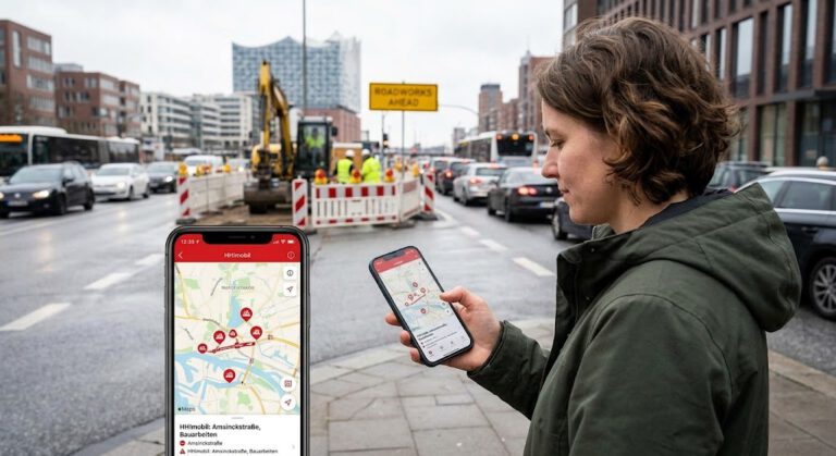 Hamburg’da yeni trafik uygulaması HH!mobil hizmete girdi