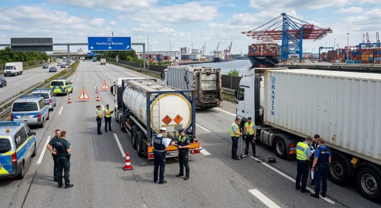 Hamburg’da Büyük Denetim: Tehlikeli Yük ve Ağır Taşıtlar Mercek Altında