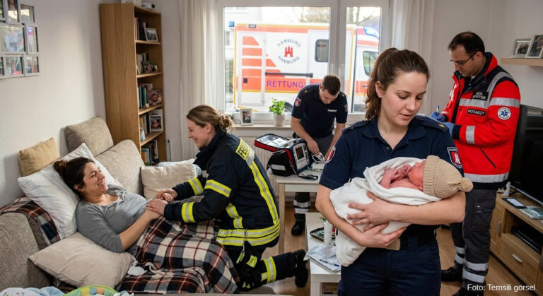 Hamburg Langenhorn’da İtfaiye Ekipleri Doğuma Yardım Etti